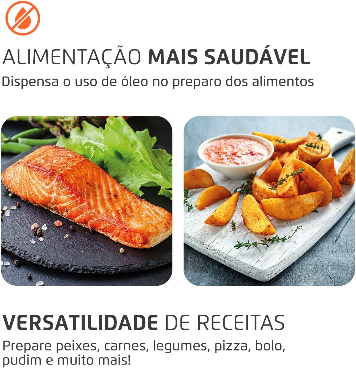 MONDIAL Fritadeira Air Fryer Forno Oven 12L, Preto/Inox, 2000W, 220V - AFON-12L-BI