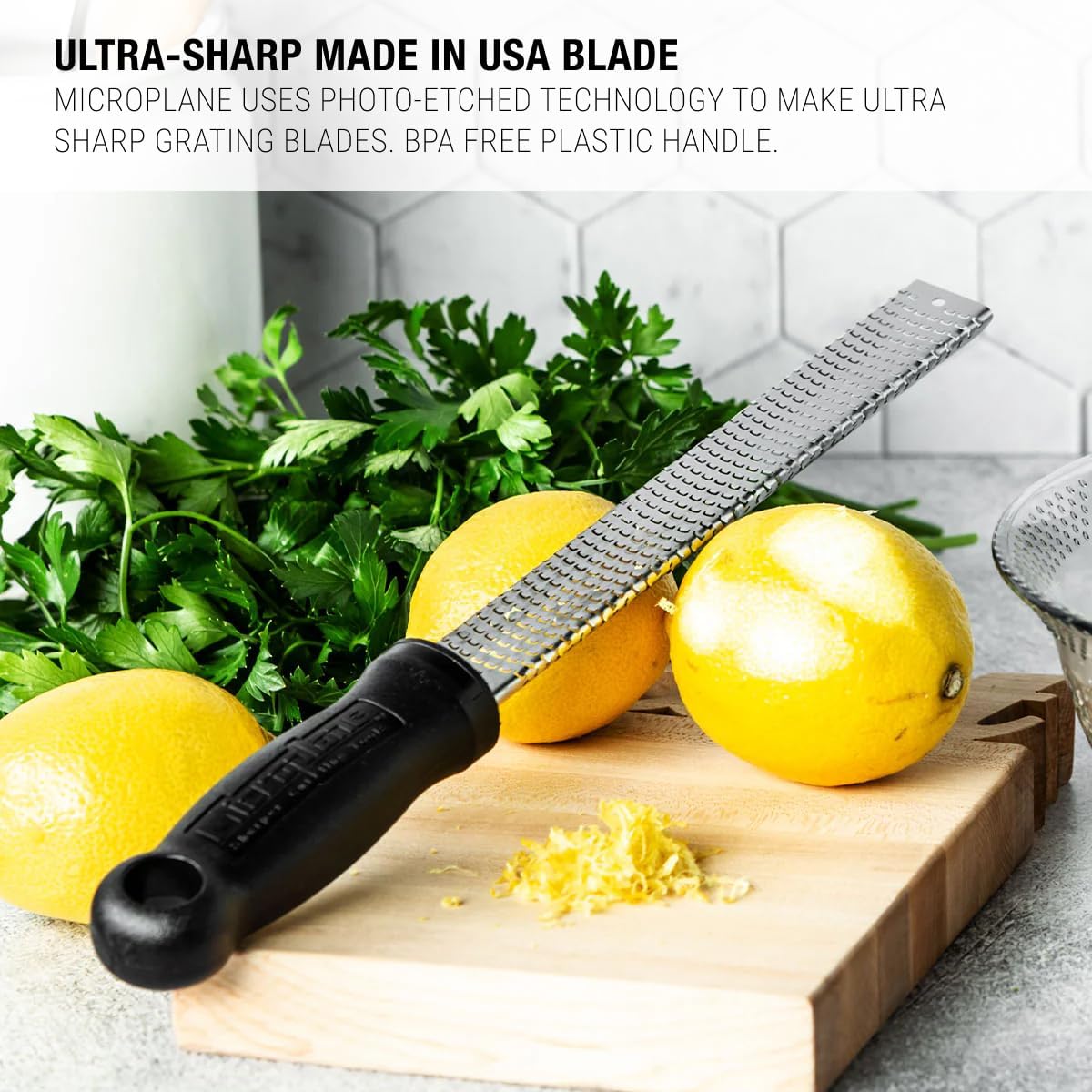 Ralador Zester Microplane com Lâmina em Aço Ultra Afiada