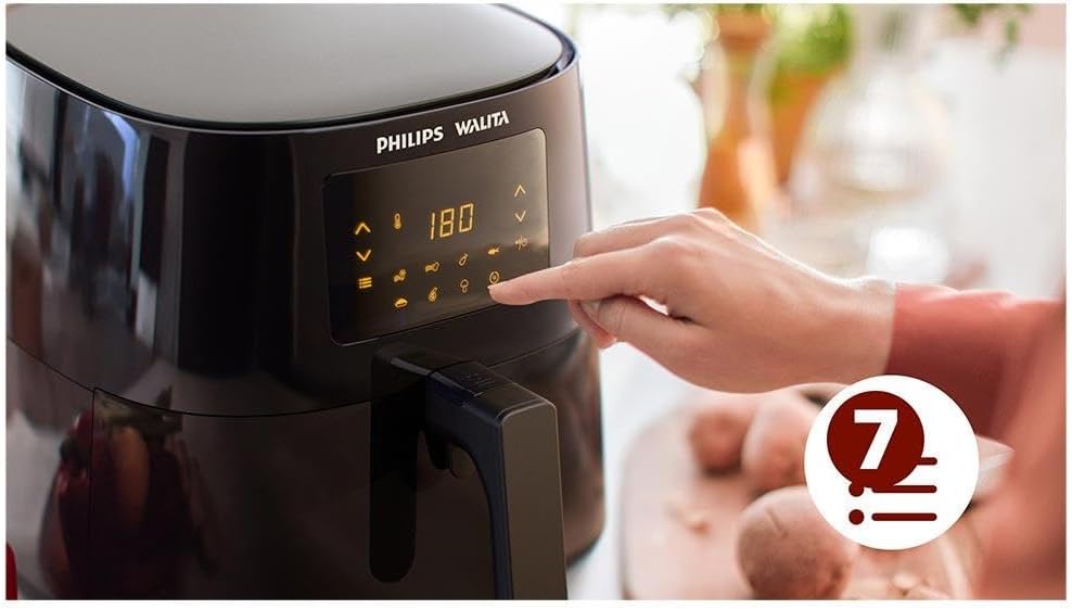 Philips Walita Preta Fritadeira Airfryer Essential XL Digital, 6.2L de capacidade, Garantia internacional de dois anos, 110V, 2000W (RI9270/90)