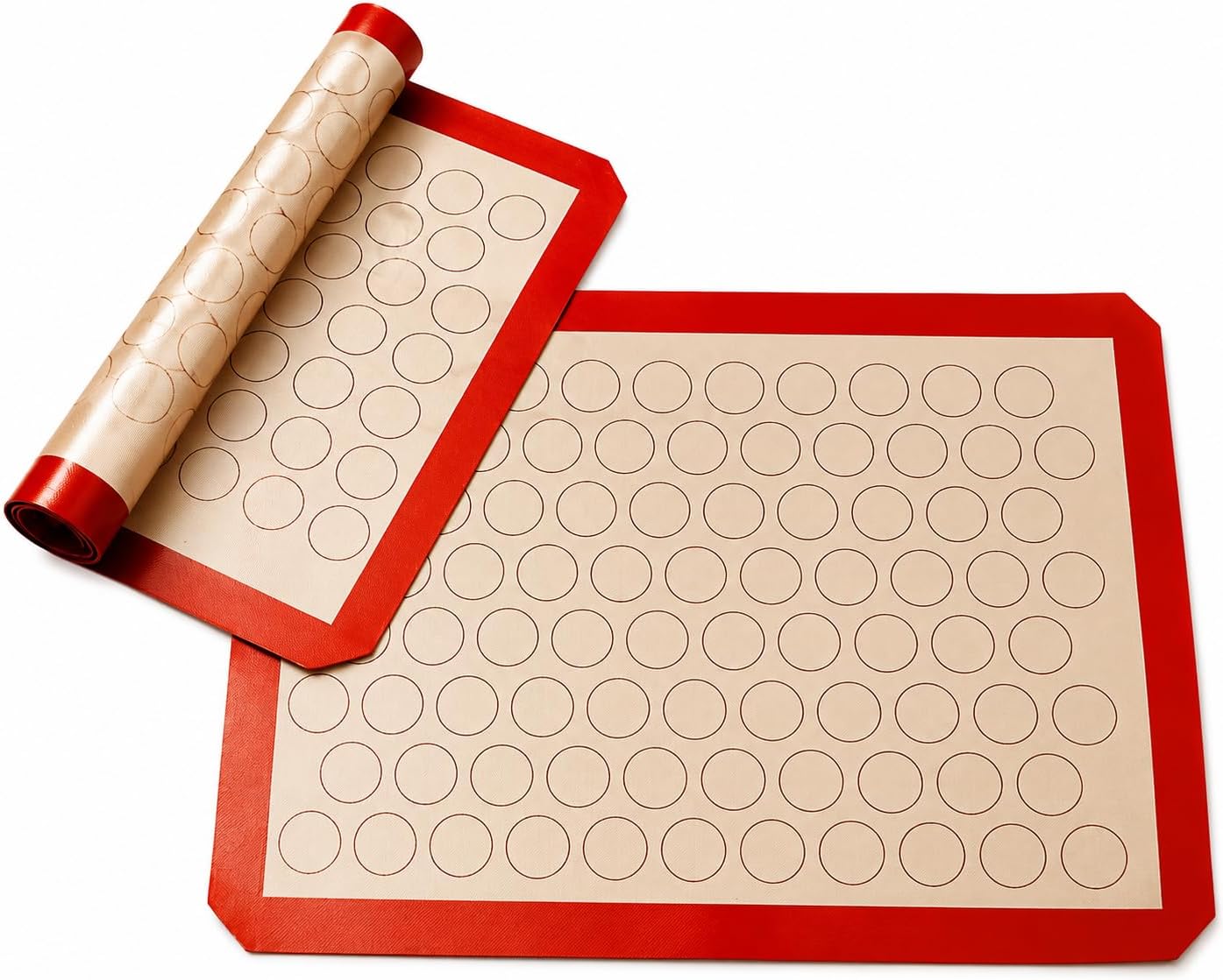 Kit 2 Tapete Culinário 42x29 de Silicone de Forno Ideal para Preparar Paes, Roscas, Pão de Queijo ou Forrar Formas Antiaderente Cozinha Reutilizável