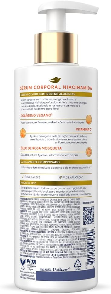 Hidratante Corporal com Niacinamida Uniformizador do Tom da Pele 48h