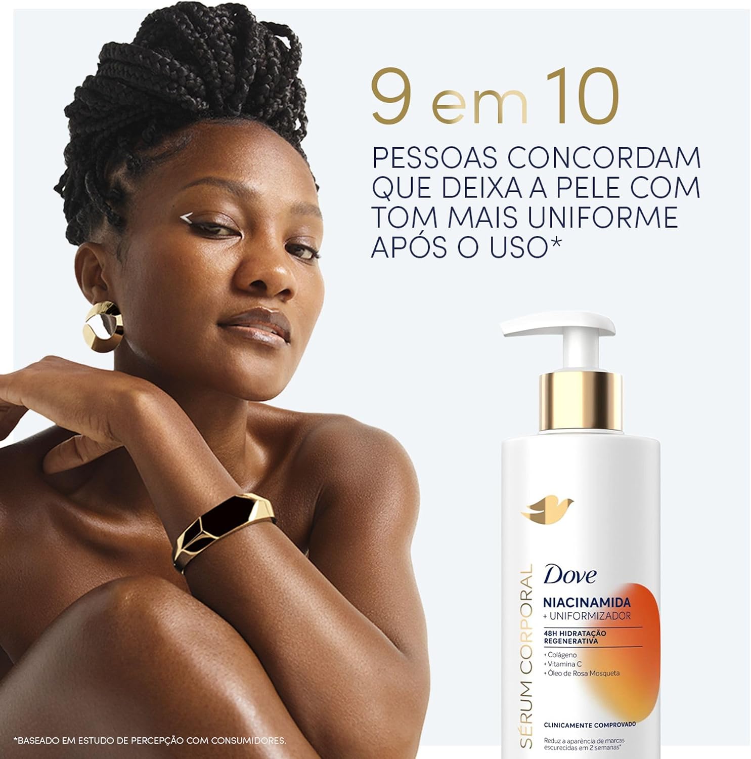 Hidratante Corporal com Niacinamida Uniformizador do Tom da Pele 48h