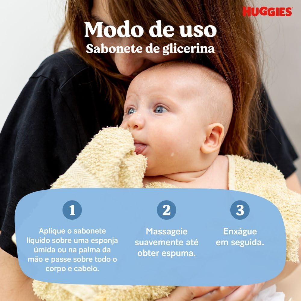 Sabonete Líquido de Glicerina Huggies Extra Suave 600 ml