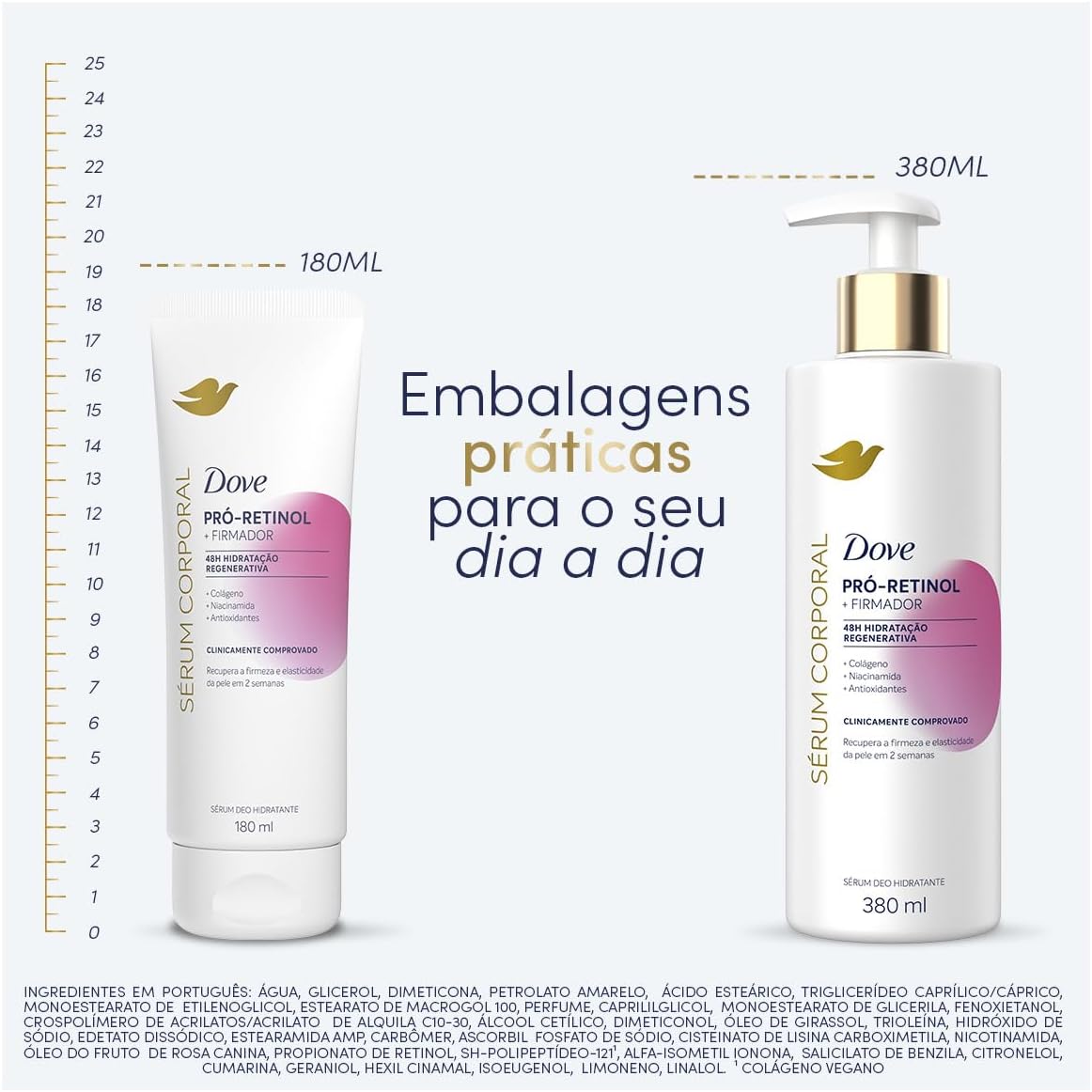 Hidratante Corporal Firmador com Pró-Retinol e Colágeno Vegano 48h