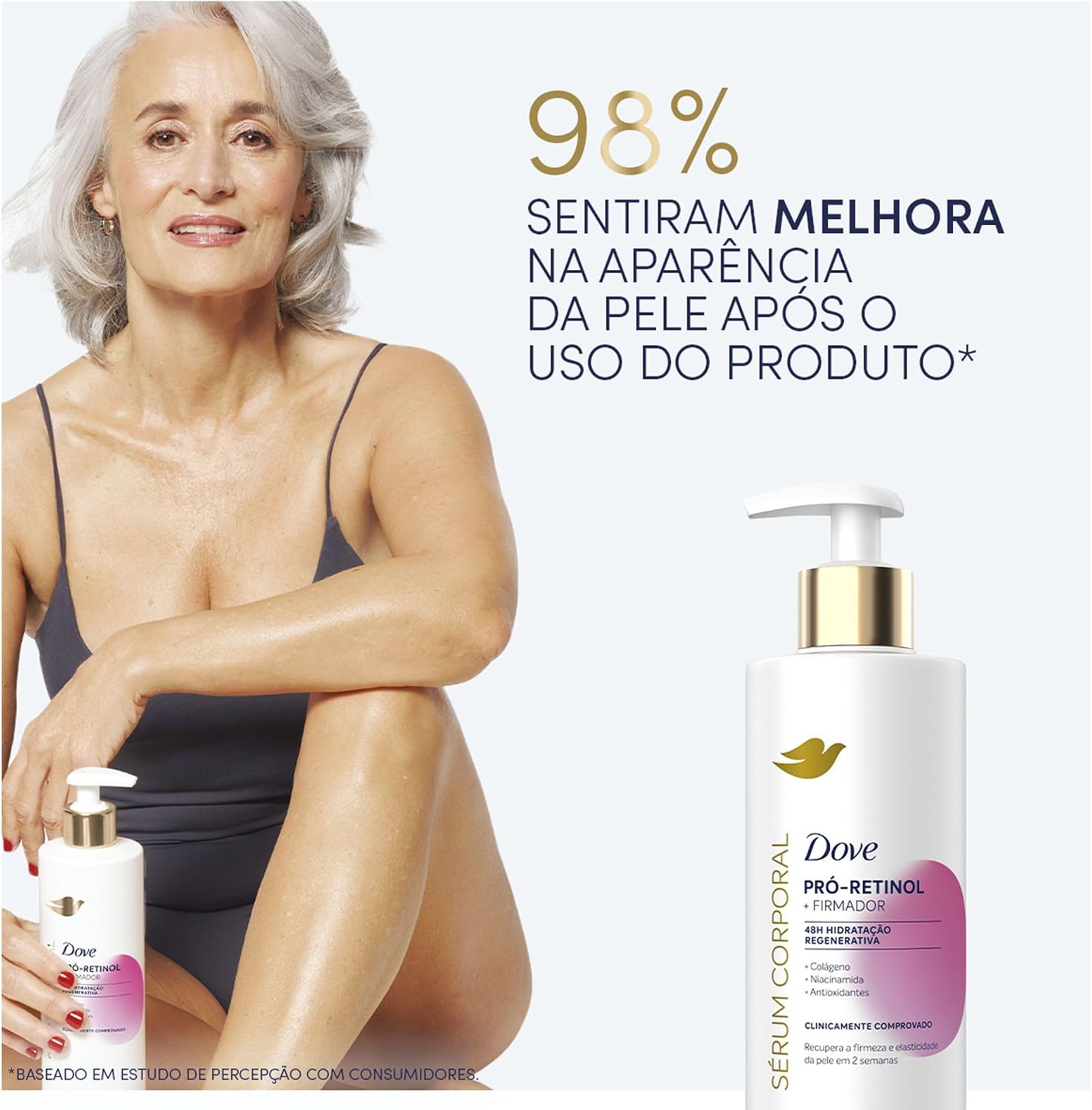 Hidratante Corporal Firmador com Pró-Retinol e Colágeno Vegano 48h