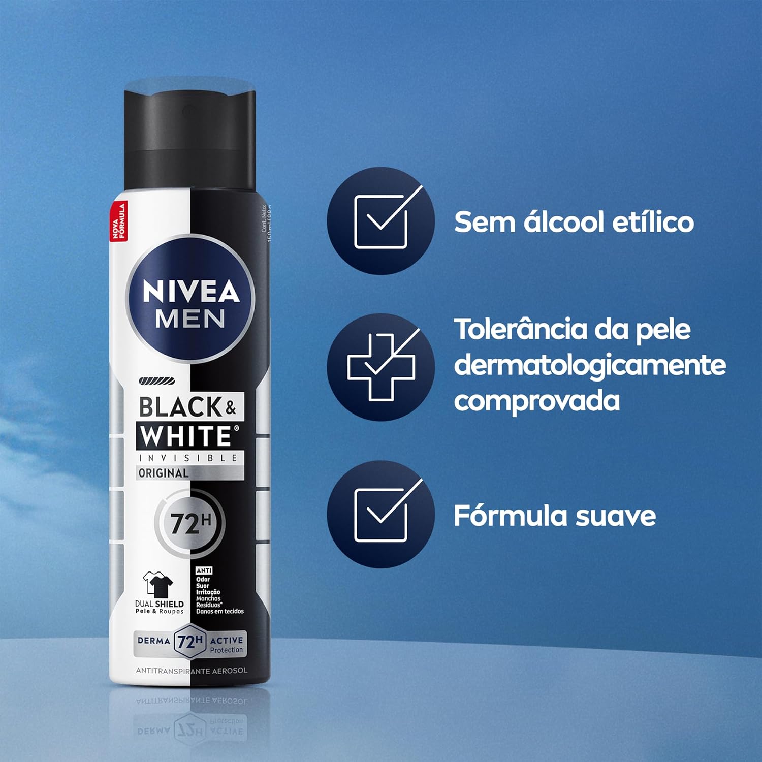 Desodorante Antitranspirante NIVEA Proteção 72h Anti-manchas