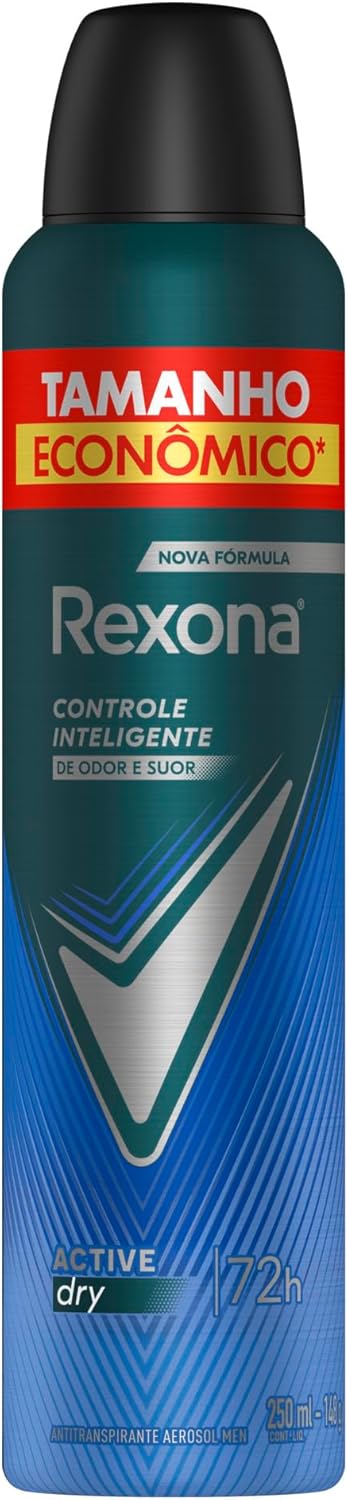 Desodorante Antitranspirante Aerosol Rexona Men Active Dry 72h