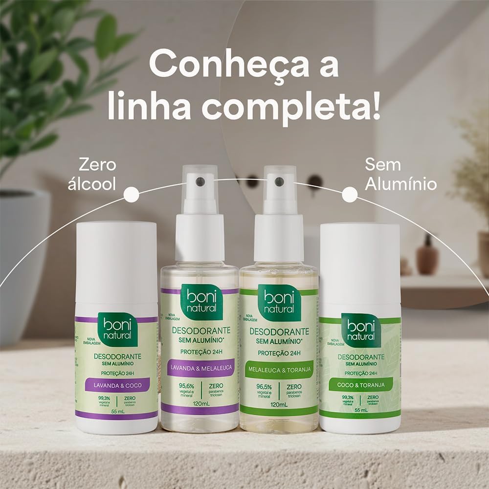 Desodorante Natural Vegano com Melaleuca e Toranja Proteção 24h