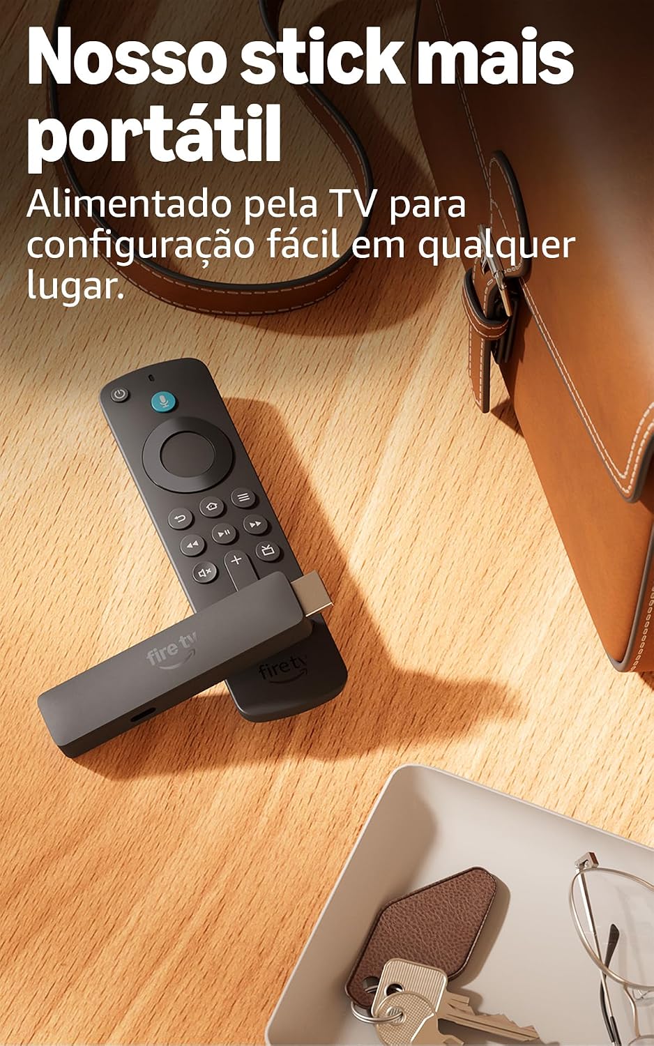 Fire TV Stick HD Amazon com Controle Remoto por Voz com Alexa