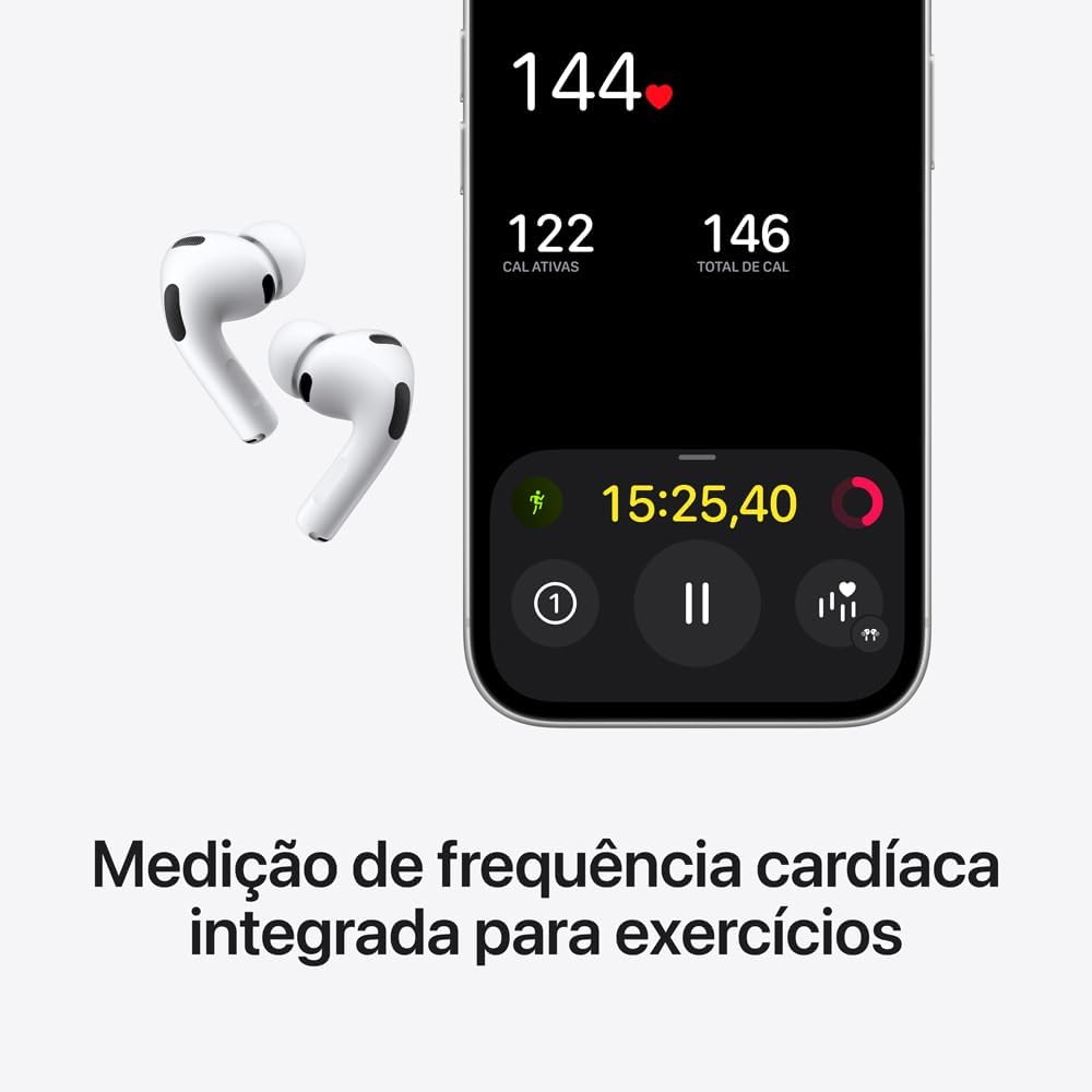 Apple AirPods Pro 3 com Cancelamento Ativo de Ruído