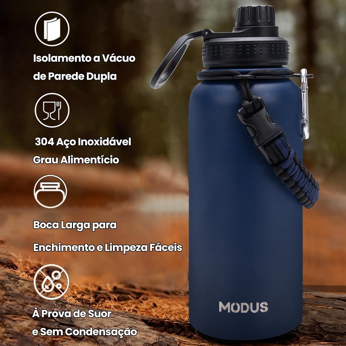 Chaleira Térmica Aço Inox 304 com Isolamento a Vácuo