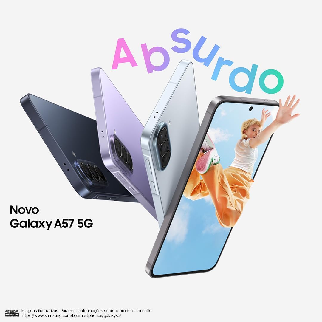 Smartphone Samsung Galaxy A57 5G Câmera Tripla 50MP OIS