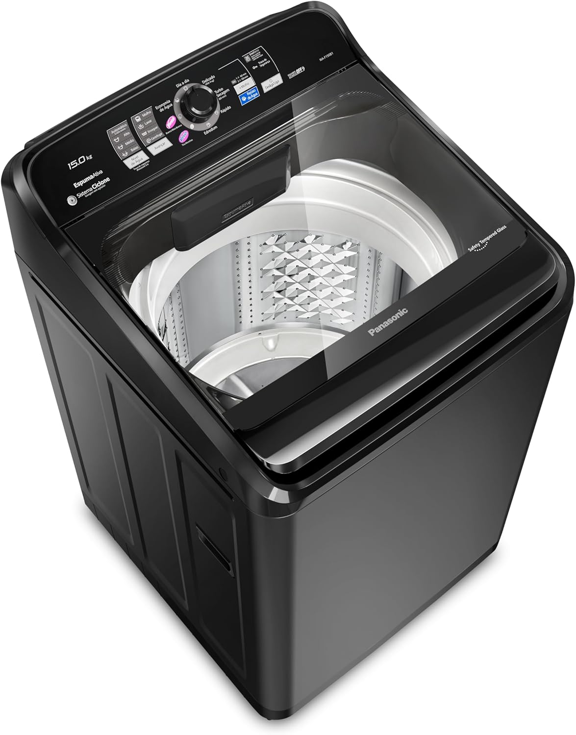 Lavadora de Roupas Panasonic 15kg Titânio 220V