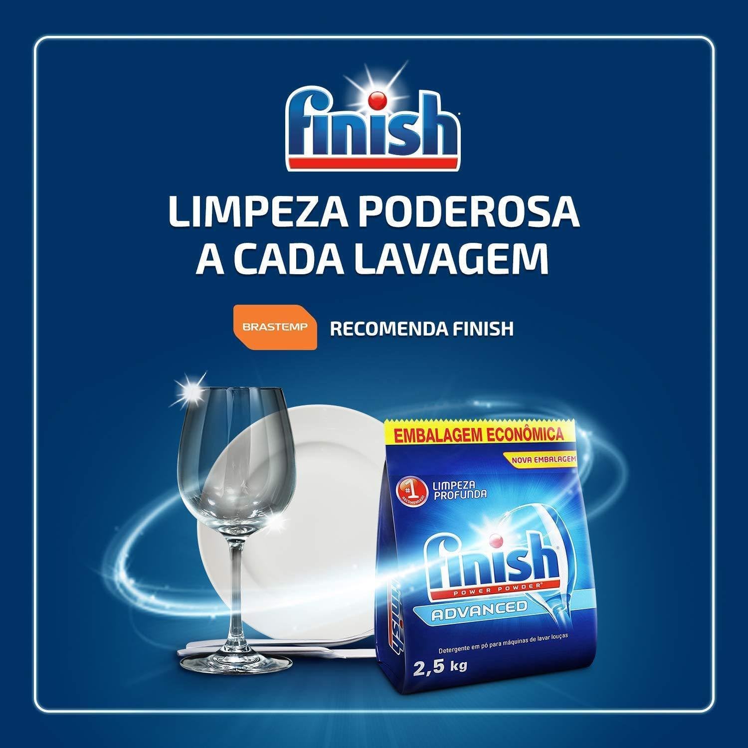 Detergente em Pó para Lava-Louças Finish Power Powder Advanced