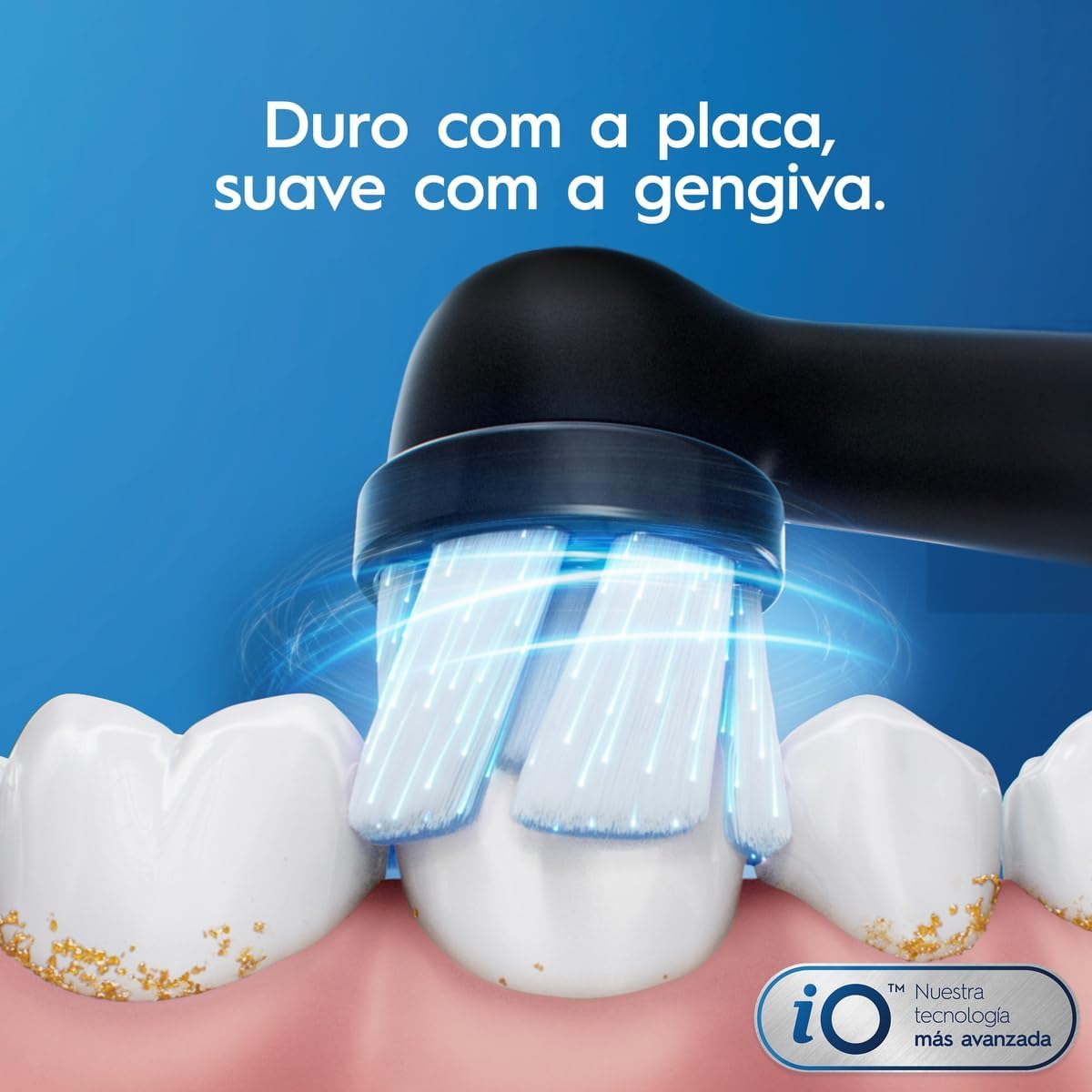 Escova de Dente Elétrica Oral-B Series iO2 para dentes 100% mais Limpos vs. uma Escova de Dente Manual Regular