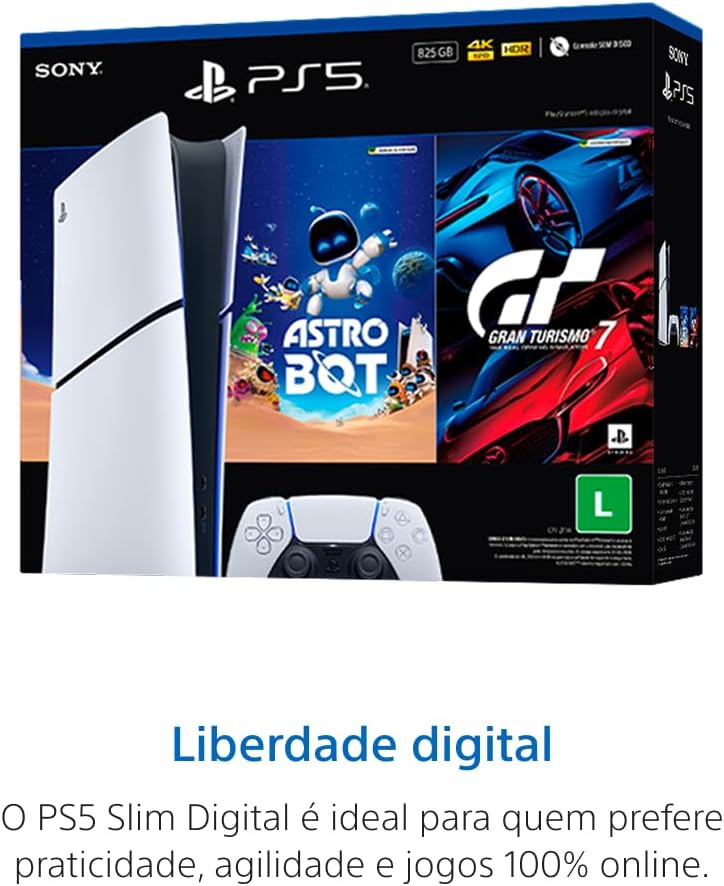 PlayStation®5 Slim Digital 825GB – Pacote ASTRO BOT e Gran Turismo 7