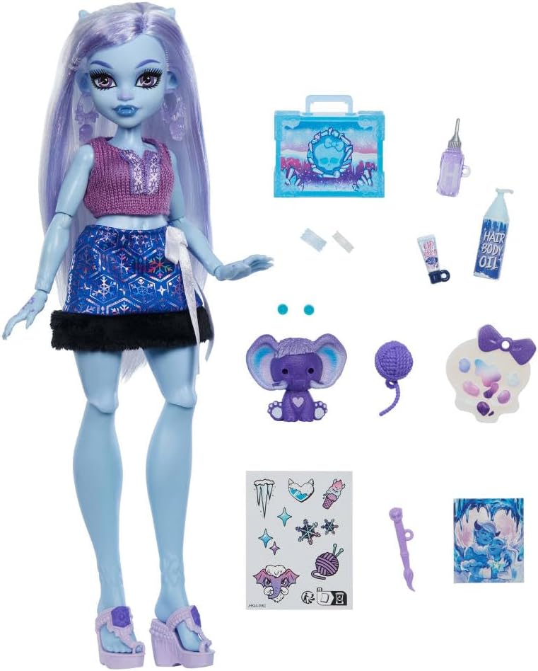 Monster High, Self-Scare Secrets, Abbey Bominable, Boneca Colecionável, Brinquedo com 13 Surpresas, Mattel, Monster High 2025