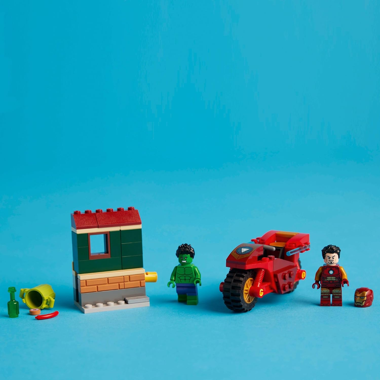LEGO Marvel Homem de Ferro com Motocicleta e o Hulk