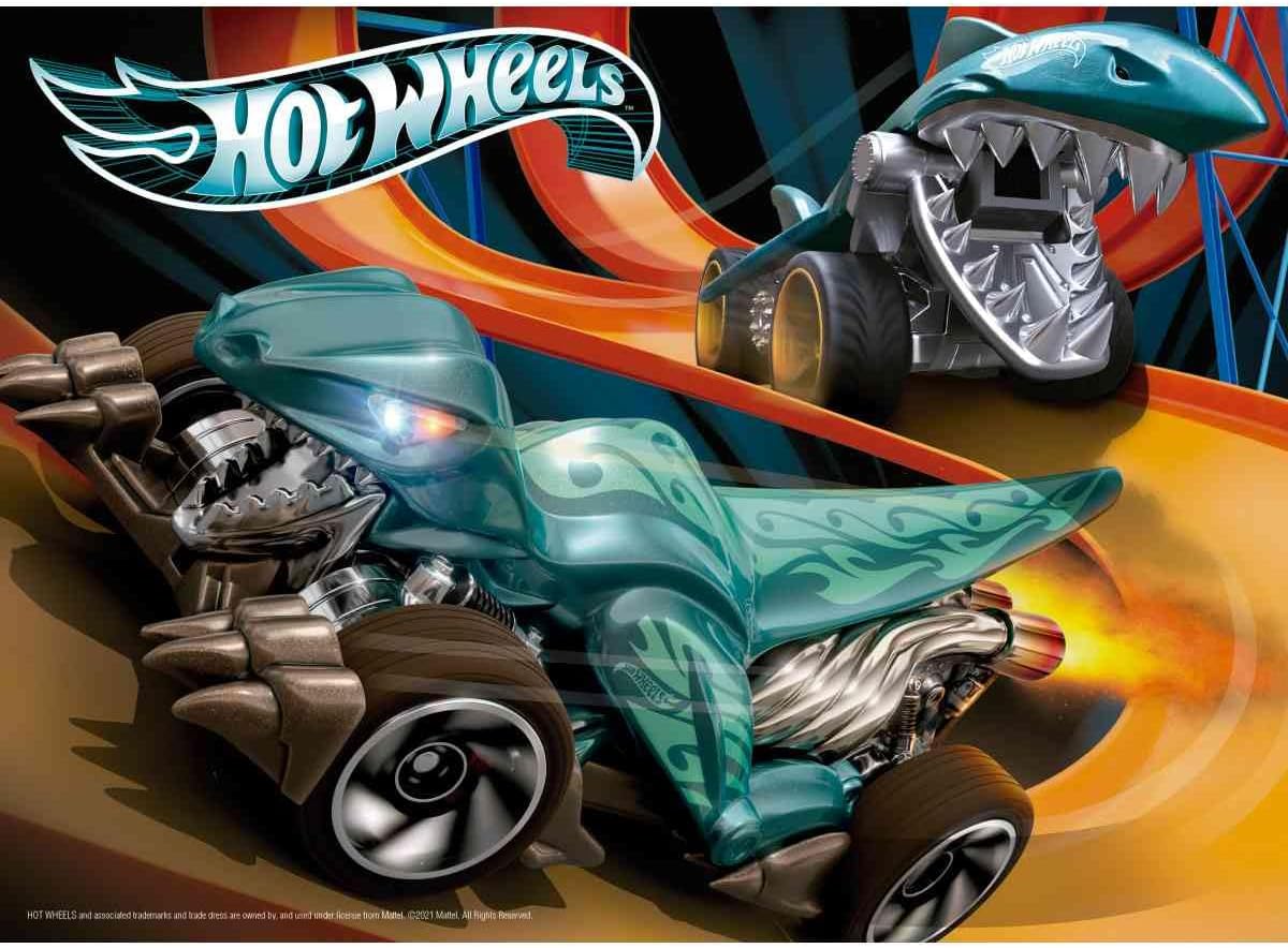Quebra-cabeça, Grow, Hot Wheels, 60 Peças