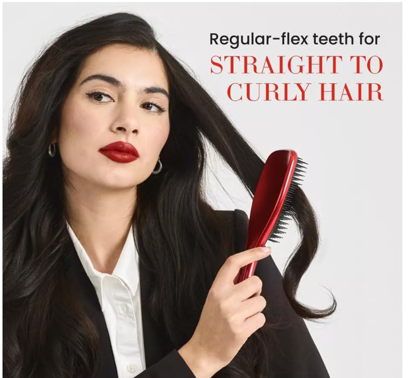 Tangle Teezer - Escova de cabelo desembaraçadora The Ultimate Detangler para todos os tipos de cabelo. Cor: Vermelho metalizado - Diabo Veste Prada 2