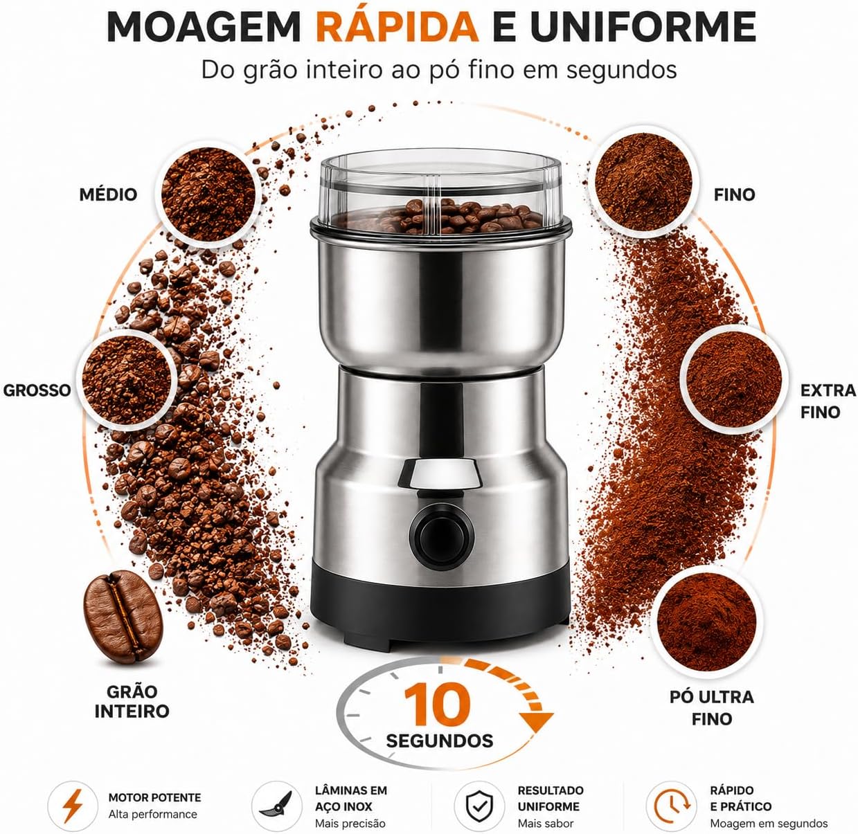 Moedor Manual de Café e Especiarias