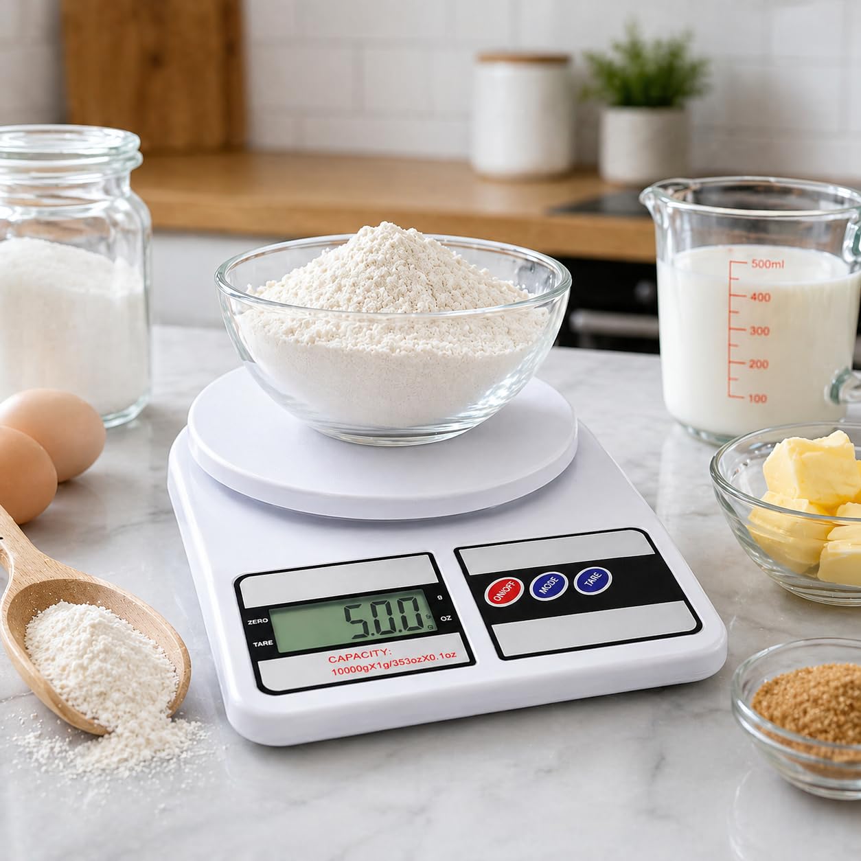 Balança Digital de Cozinha 10kg com Precisão de 1g
