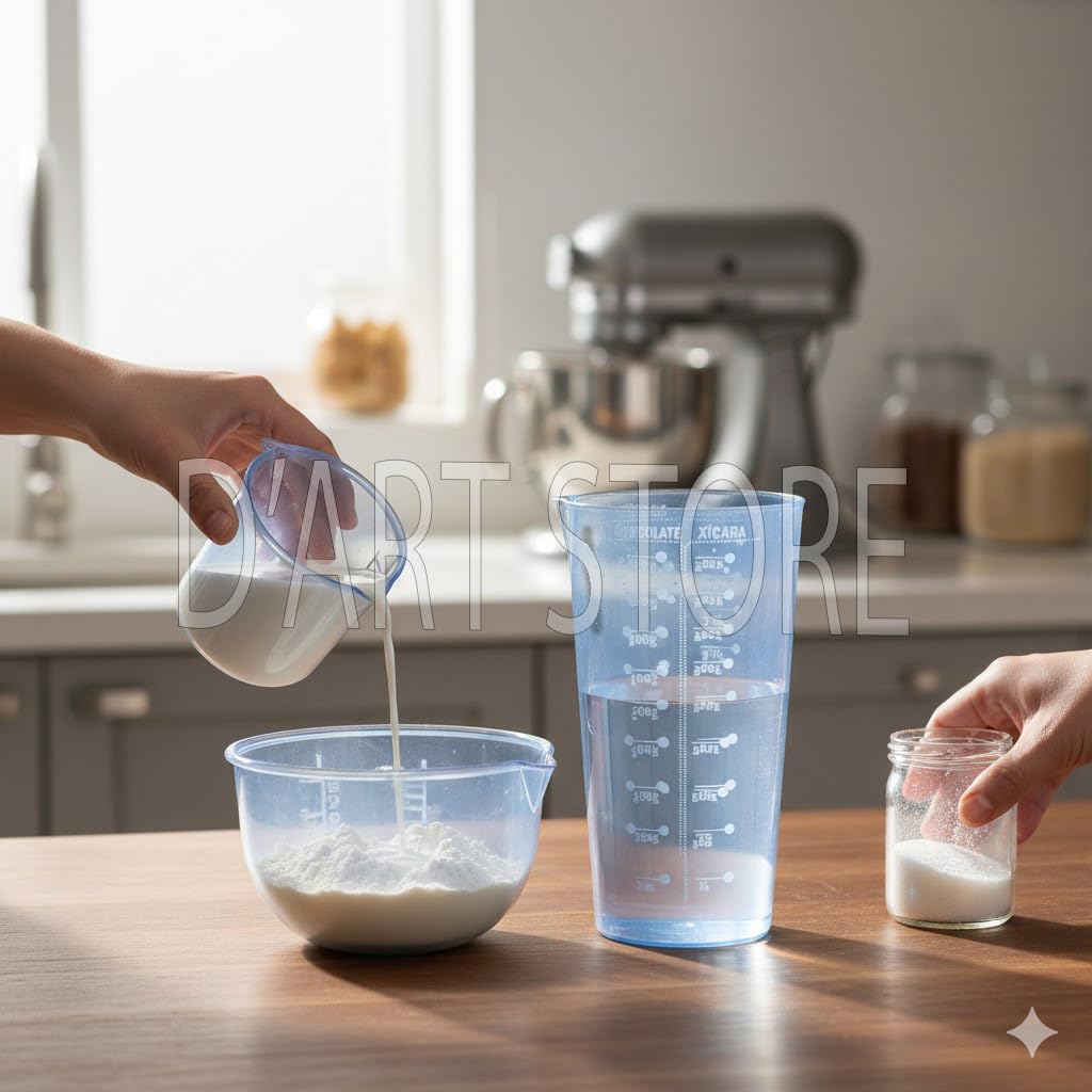 Kit 2 Copos Medidores Transparentes 500ml e 100ml