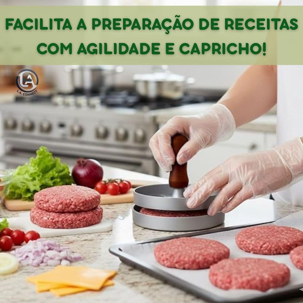 Modelador de Hambúrguer com Revestimento Antiaderente