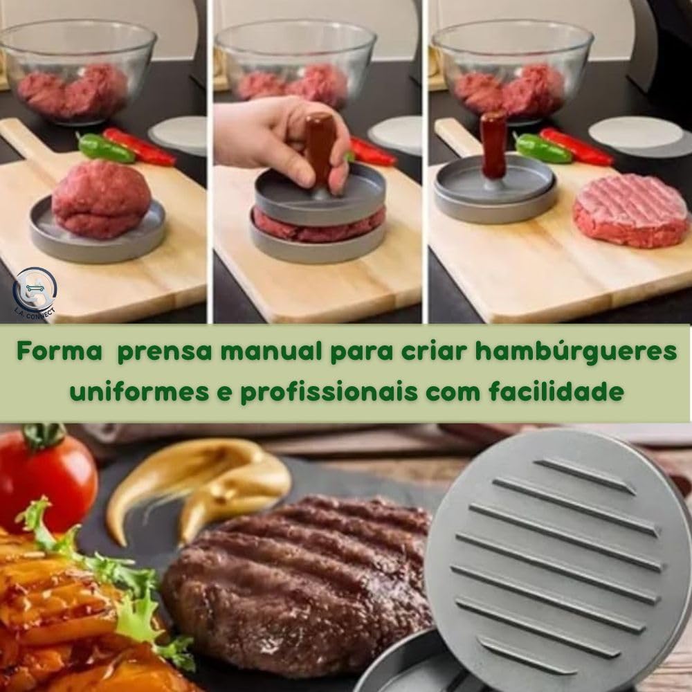Modelador de Hambúrguer com Revestimento Antiaderente