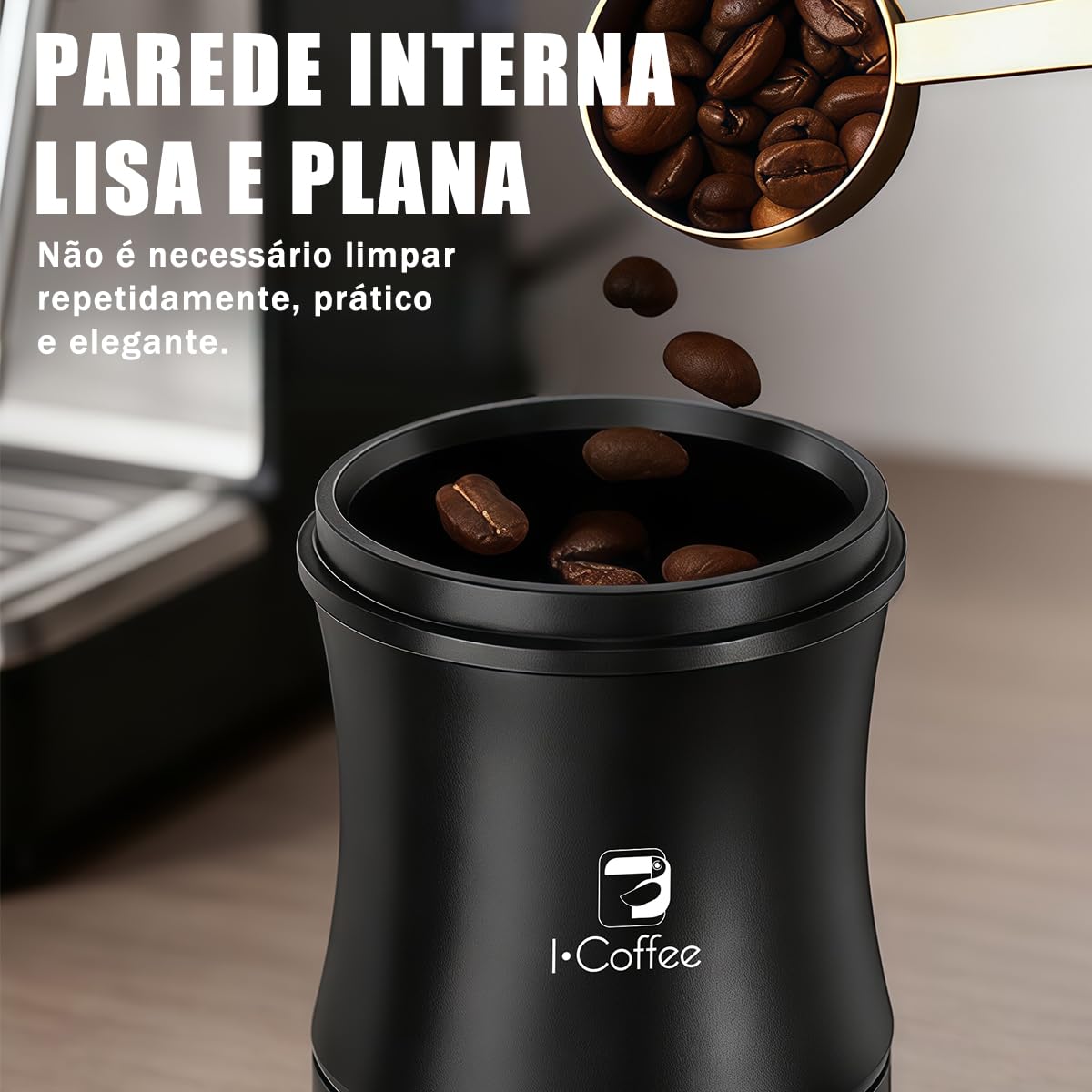 iCoffee Balança Digital de Café, Display Separado – Alta Precisão para Espresso, Pour Over e Drip, Visor LED, Copa Doseadora Incluída, Preto