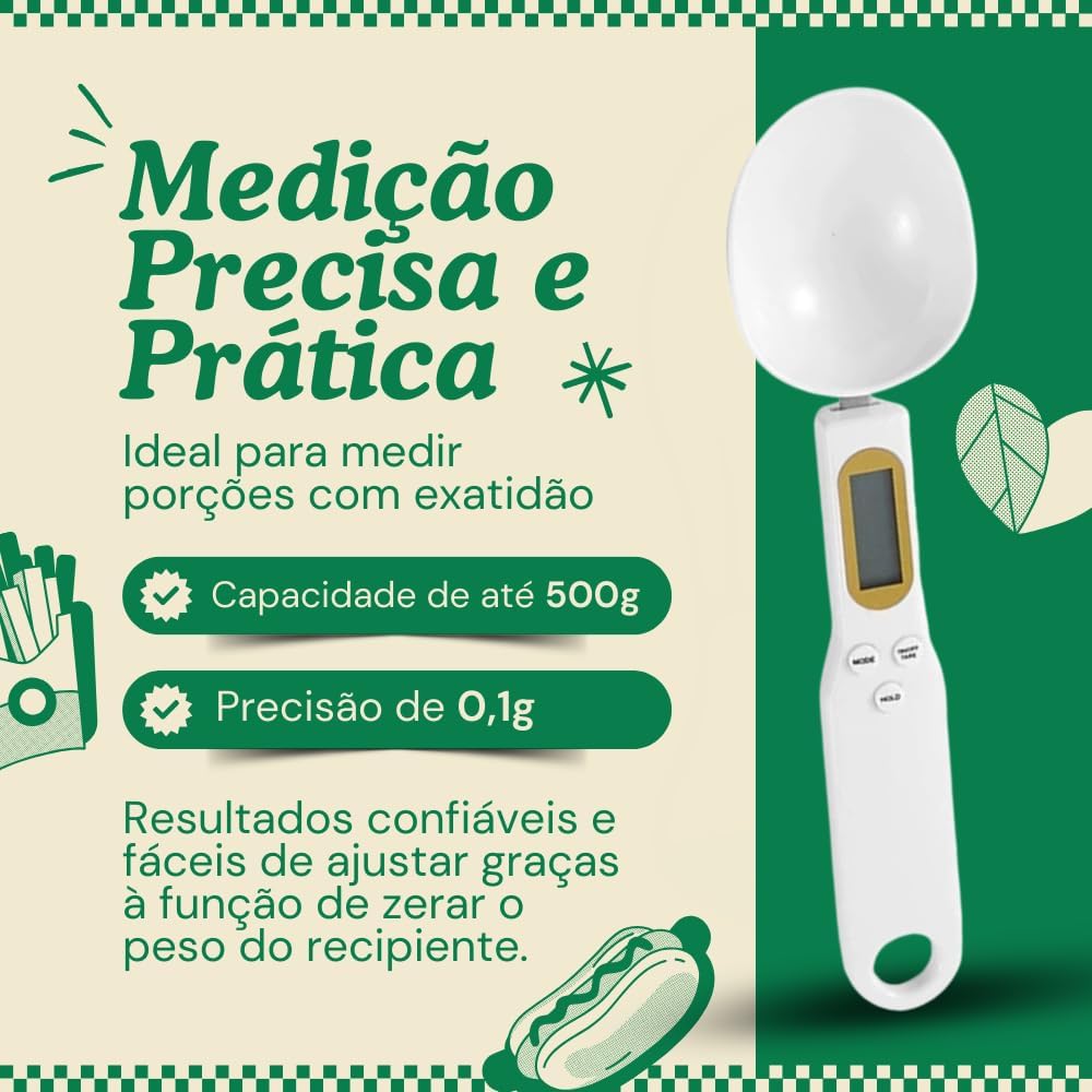 Balança Digital de Precisão 0,1g até 500g com Função Tara