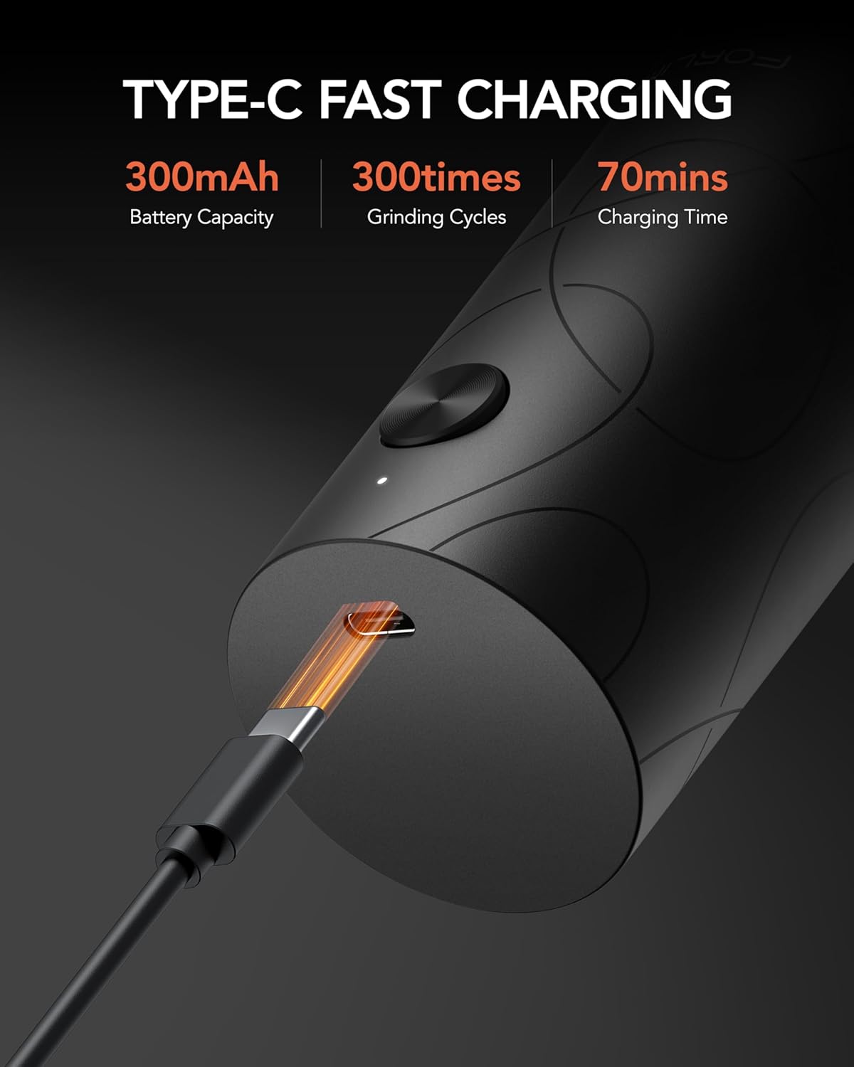 Kit Moedores Elétricos de Sal e Pimenta FORLIM Recarregável USB-C