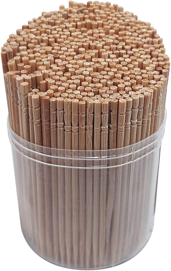 500 Palito De Dente Bambú 6.5 Cm Estilo Japonês Com Suporte