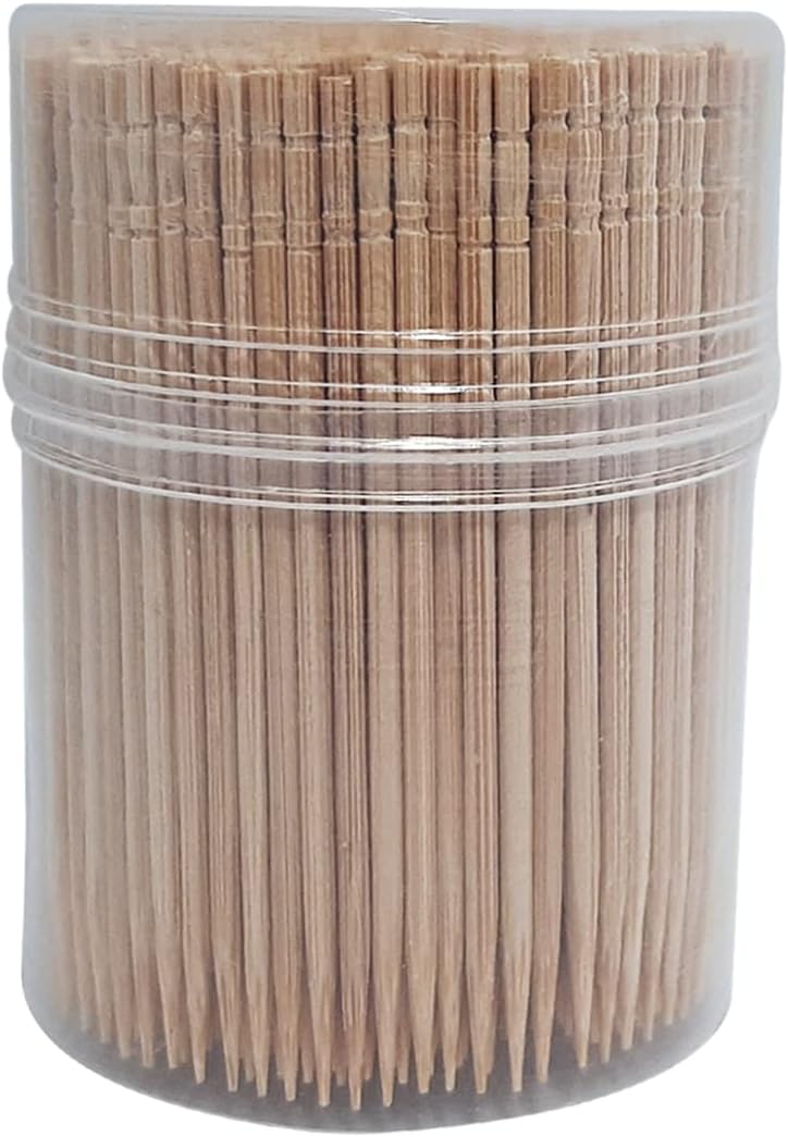 500 Palito De Dente Bambú 6.5 Cm Estilo Japonês Com Suporte