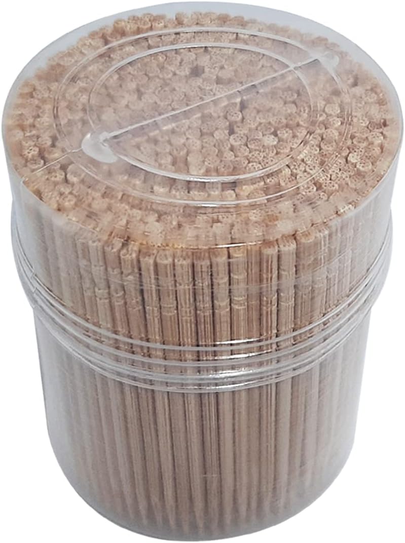 500 Palito De Dente Bambú 6.5 Cm Estilo Japonês Com Suporte