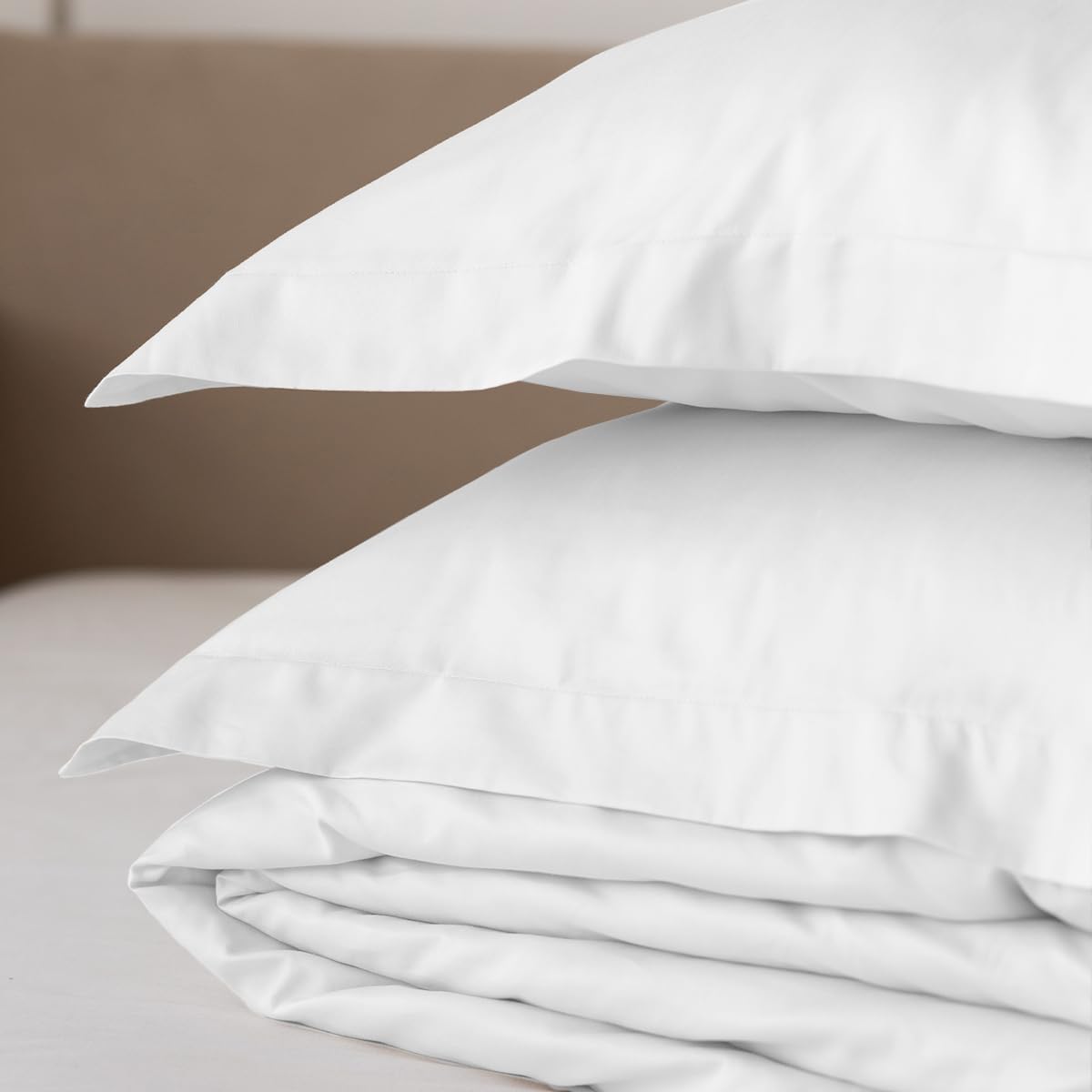 Jogo De Cama Lençol De 4 Peças 400 Fios Tecido Liso Extra Macio Casal Queen King Solteiro (3 PCS) (BRANCO, SOLTEIRO (3 PCS))