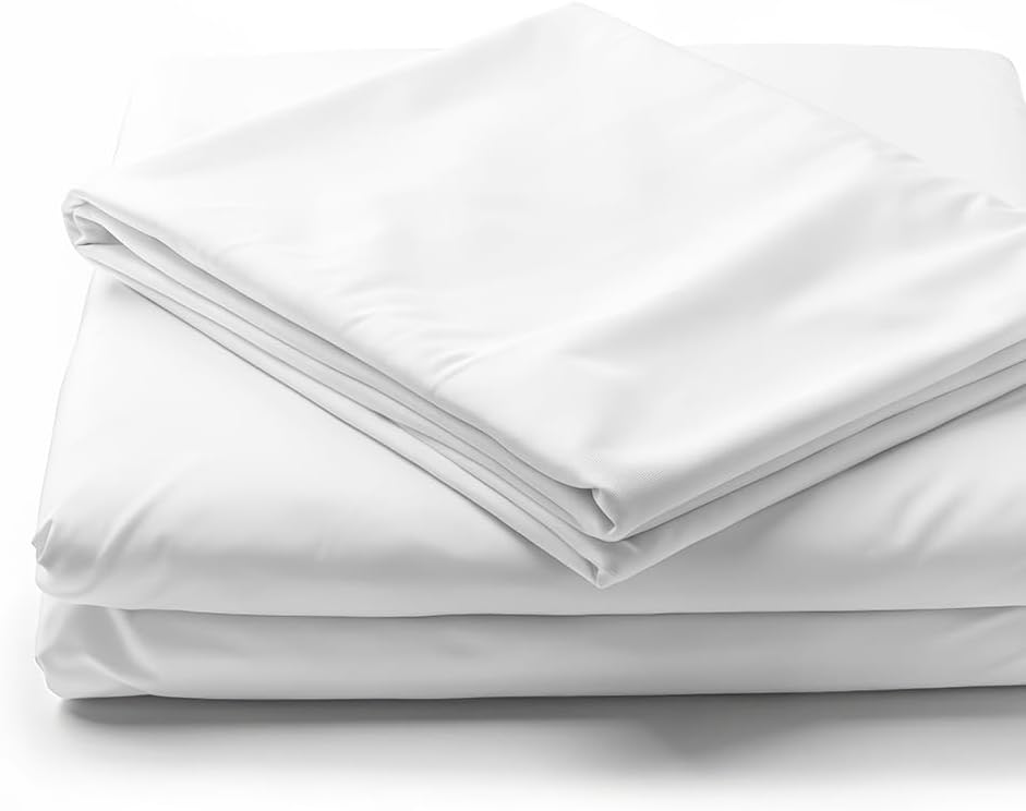 Jogo De Cama Lençol De 4 Peças 400 Fios Tecido Liso Extra Macio Casal Queen King Solteiro (3 PCS) (BRANCO, SOLTEIRO (3 PCS))