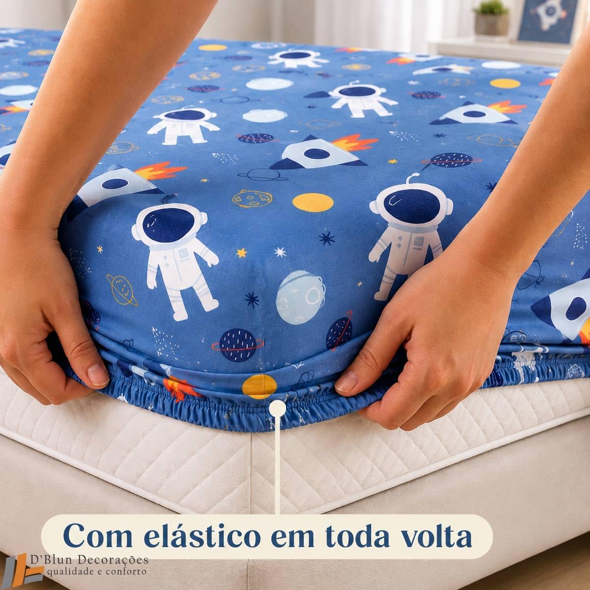 Jogo de Cama Infantil Malha 70% Algodão Estampas Modernas