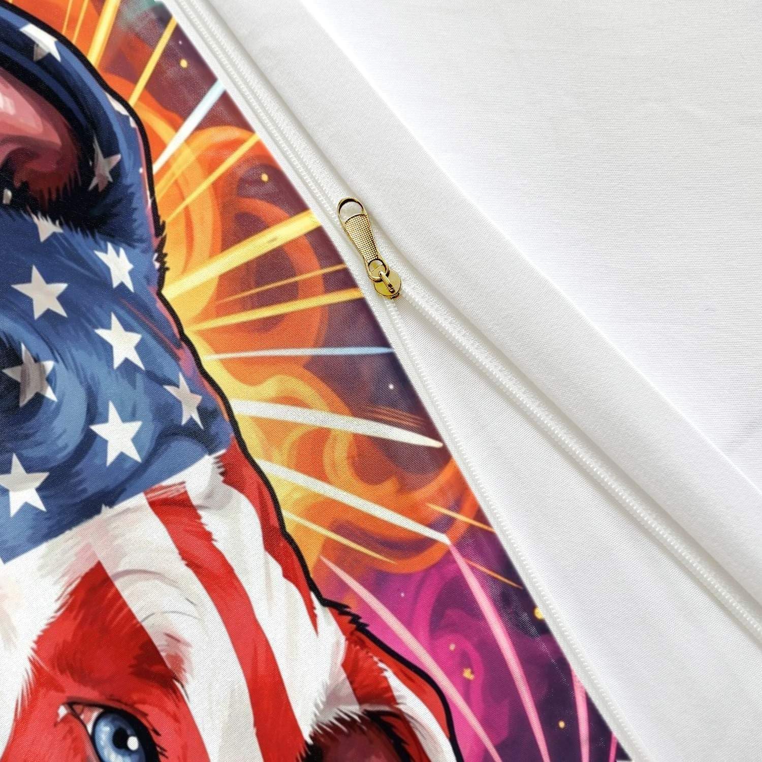 Jogo de Cama Patriótico Bandeira Americana Impressão Digital 3D