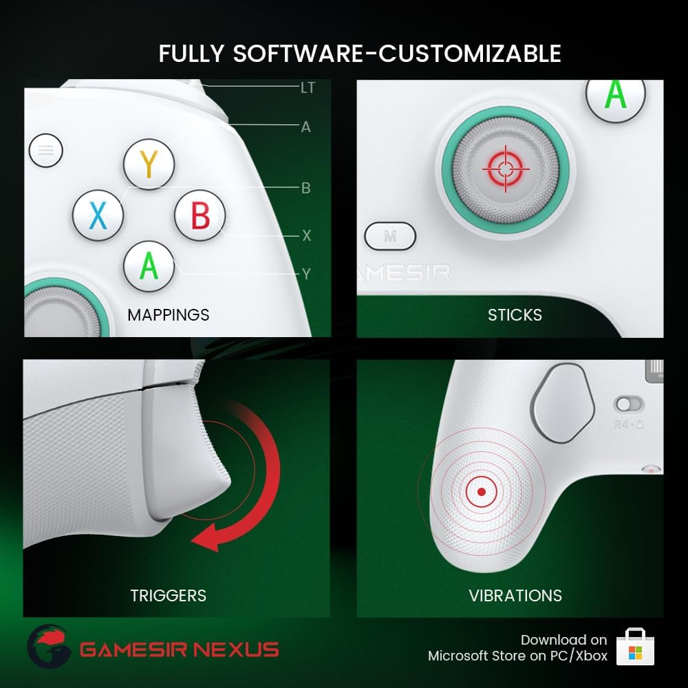 Controle com Joysticks Hall Effect para Xbox Series X/S, Xbox One e PC