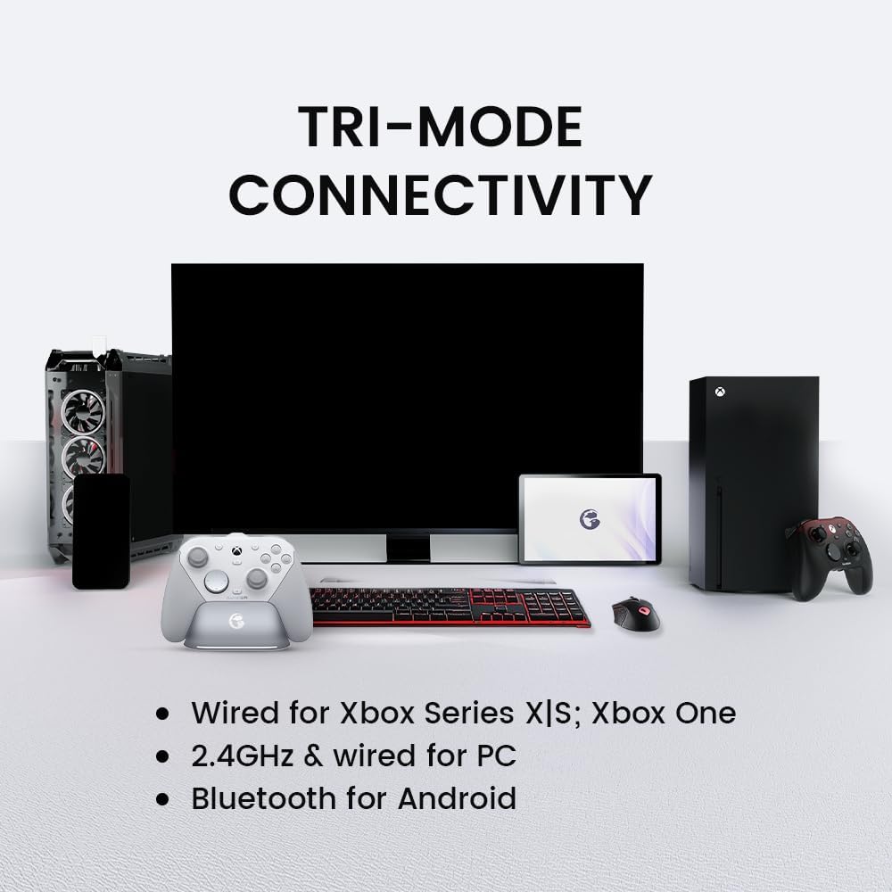 Controle Tri-Mode para Xbox, PC e Android com Sticks TMR