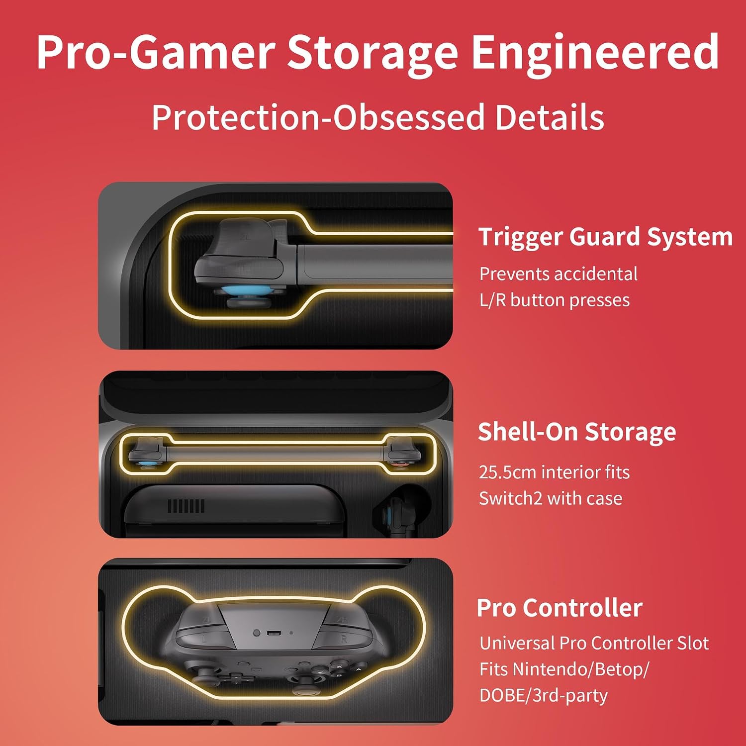 Bolsa De Transporte Para Nintendo Switch 2 Com Alça (Preto)