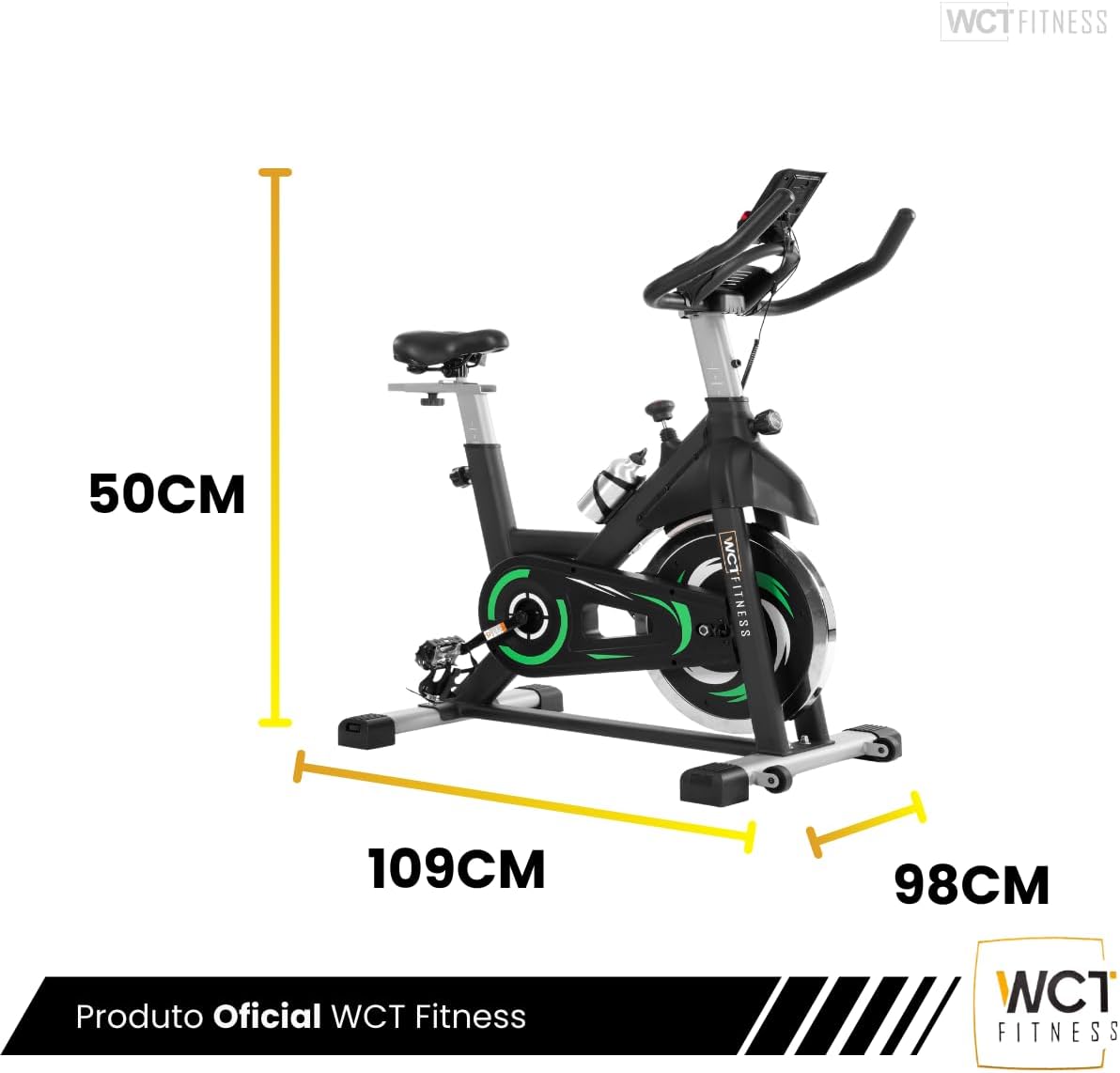 Bicicleta Ergométrica com Assento Ajustável e Monitor de Exercícios