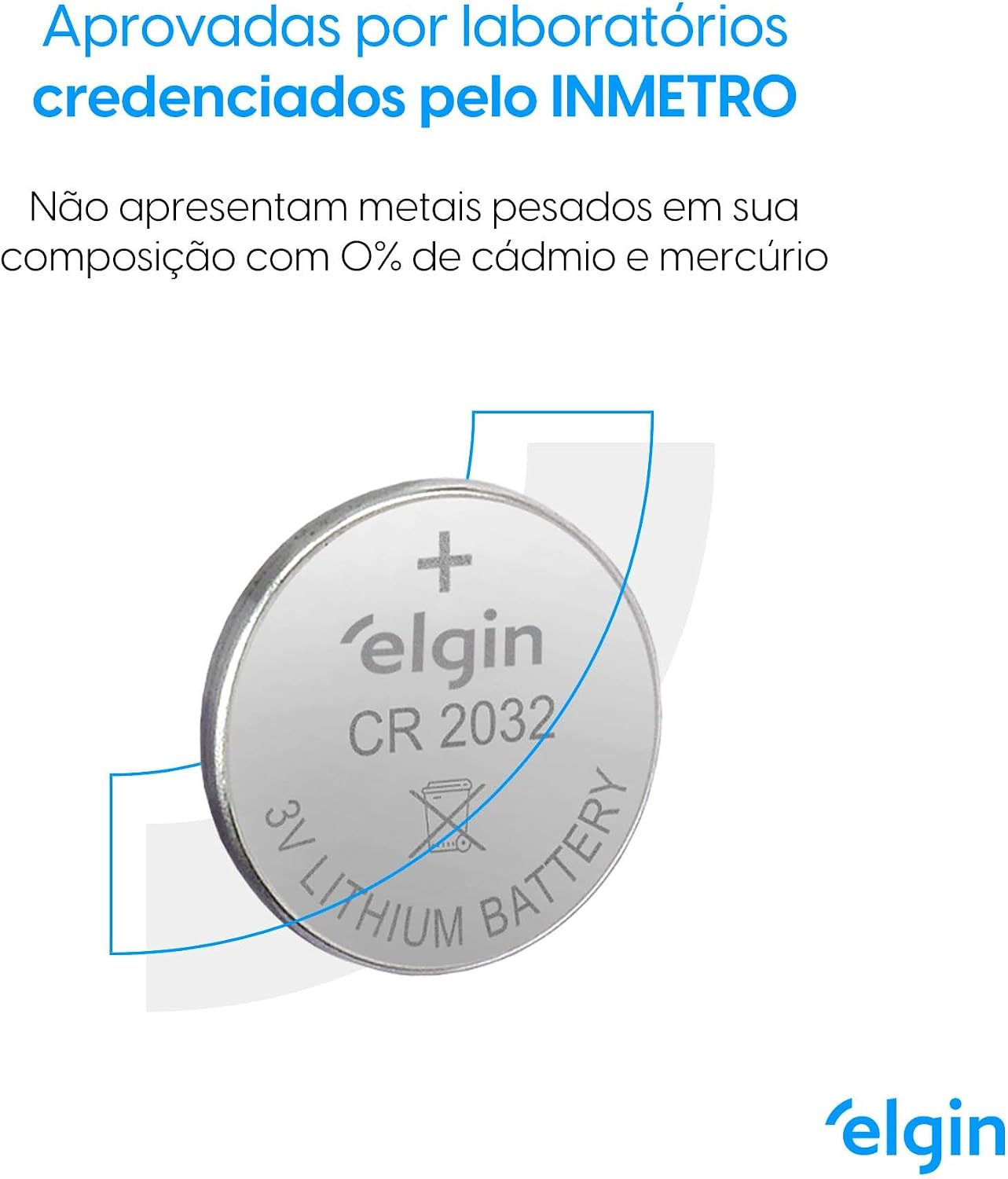 Bateria CR2032 3V Cartela com 5 Unidades