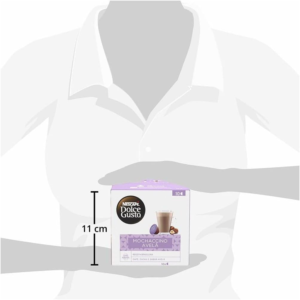 Dolce Gusto Mochaccino Em Cápsula Avelã Nescafé Caixa 170G 10 Unidades
