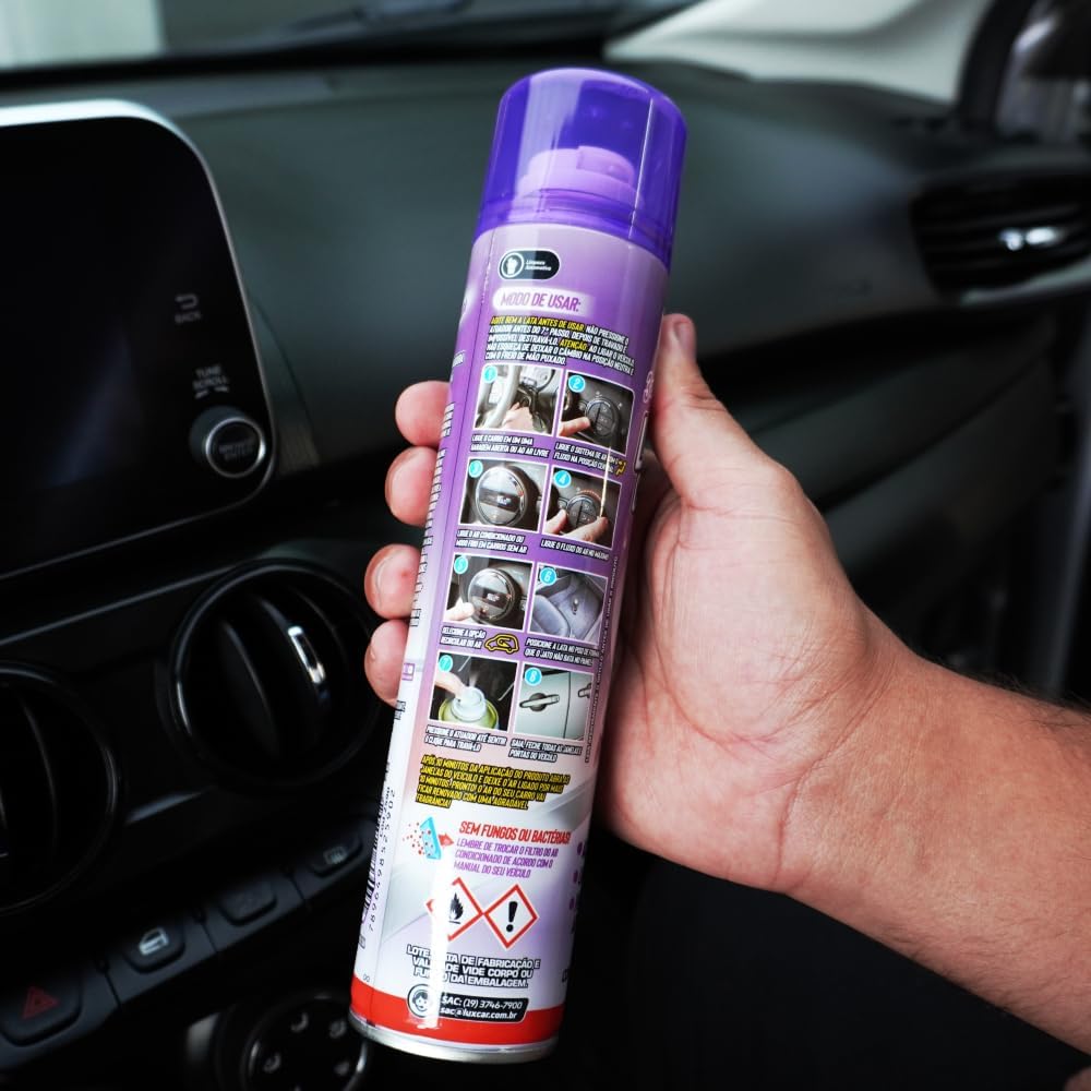 Luxcar Limpa Ar Condicionado 300 ml – Limpa Todo o Sistema com Agradável Fragrância