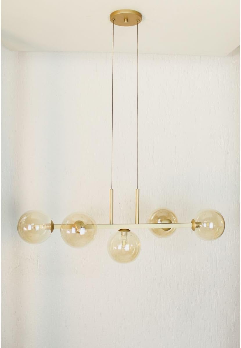 Luminária Pendente Duplo Globo 75cm