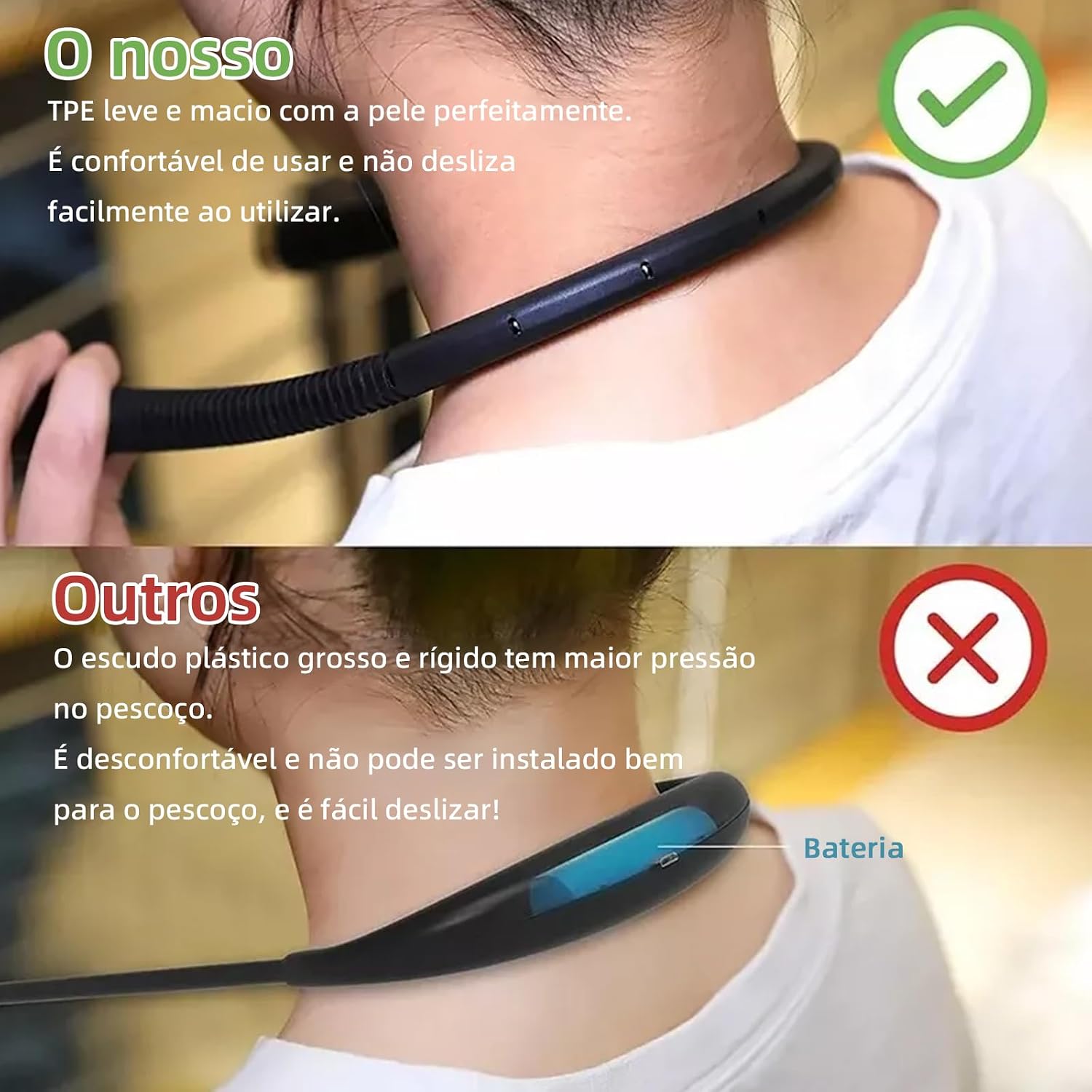 BEMMY Luz de Leitura Recarregável, Luz de Pescoço Dobrável com 3 Cores, Portátil e de Larga Duração para Leitura, Crochê e Costura, Luminaria de Livro 1000mAh. A única Loja Autorizada "Bemmy-BR".