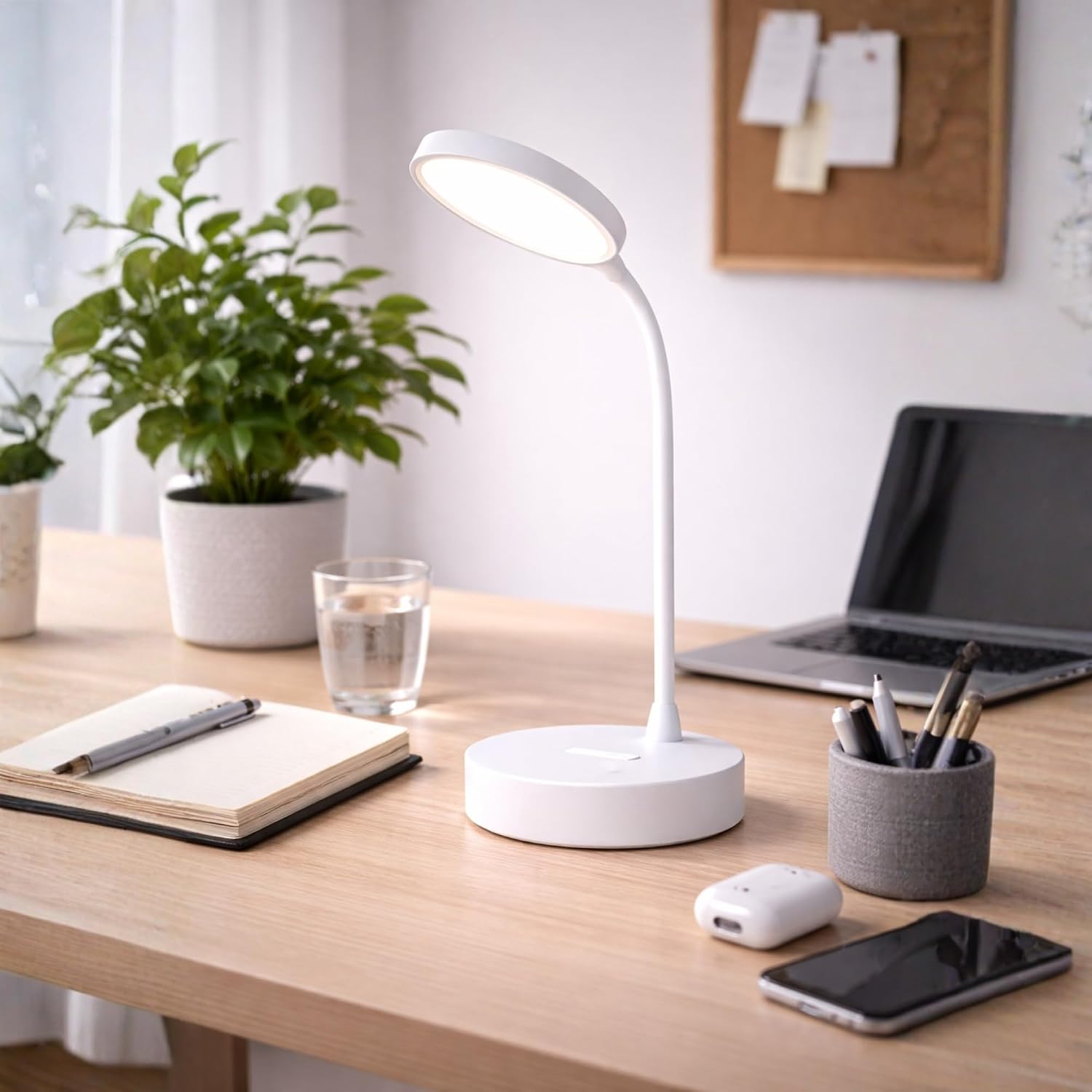 Luminária de Mesa LED com Controle Touch e Intensidade Ajustável
