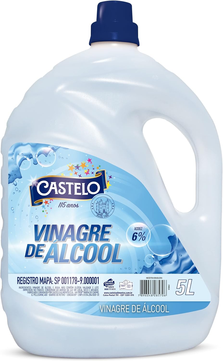 Vinagre de Álcool 6% Castelo Multiuso